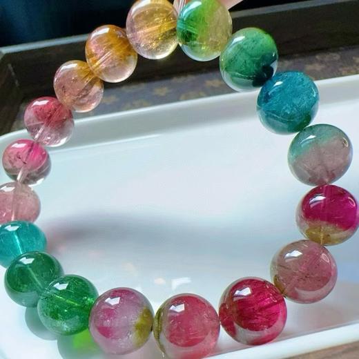 10mm-11mm单圈彩虹西瓜碧玺手串 商品图0
