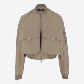 DSQUARED2 男士拉链夹克外套 棕色 S74AM1568 S78520 132