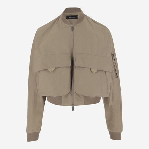 DSQUARED2 男士拉链夹克外套 棕色 S74AM1568 S78520 132 商品图0