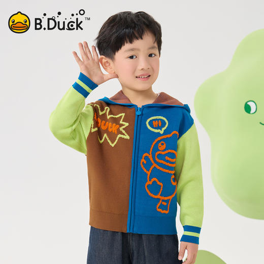 B.Duck小黄鸭童装男女童开衫衣春季针织衫休闲105-150 BF1612012 商品图0
