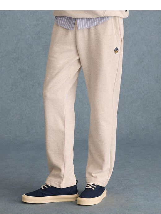 【潮流主推】TeenieWeenie小熊男装简约休闲裤2025春季新款宽松休闲直筒针织裤TNMT2511E1K 商品图5