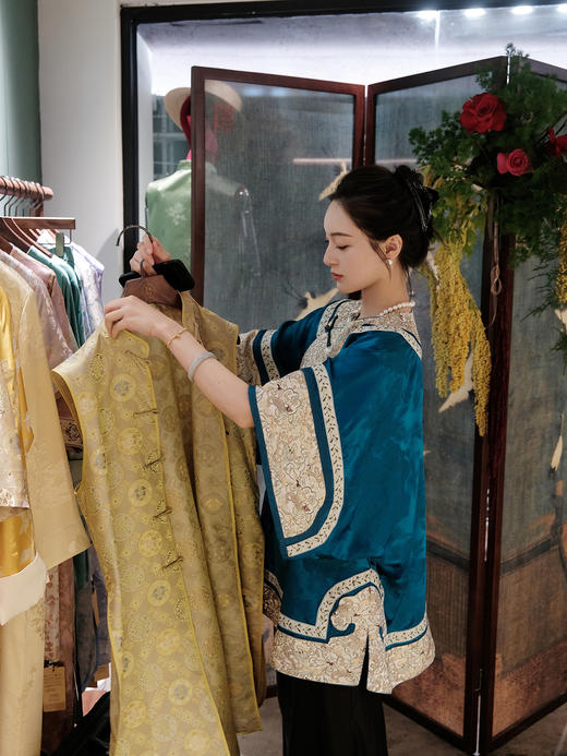 盛唐婧 |高货/重缎真丝宋锦斜襟外套[特价品] 商品图7