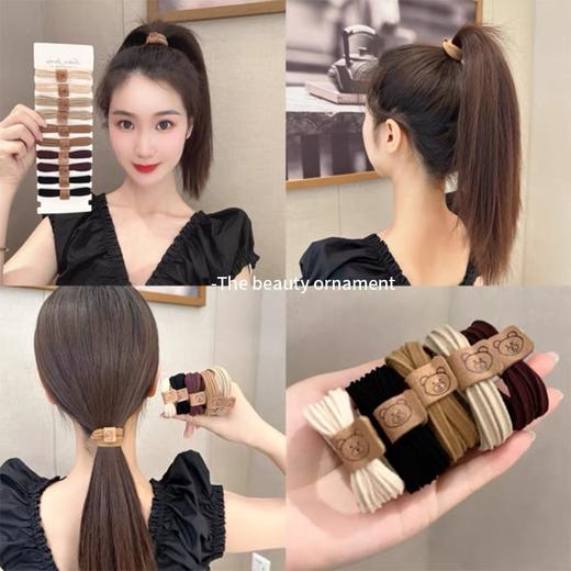 【家居百货】到手86根！【86件套高马尾头绳大礼包】升级版🔝加粗加厚款头绳 弹性非常好👍可以轻松的将头发扎成各种造型😎扁头救星高马尾看这篇就够了❗ 商品图5