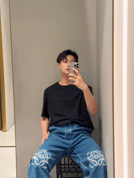 新品Loewe 基础口袋刺绣短袖T恤 商品图7