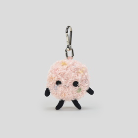 GOODBAI GOODEES彩虹波点印花毛绒钥匙扣