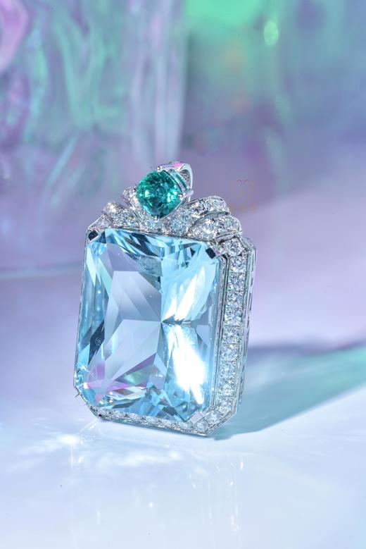 【海天一色】海蓝宝镶钻坠CB12410008 商品图1