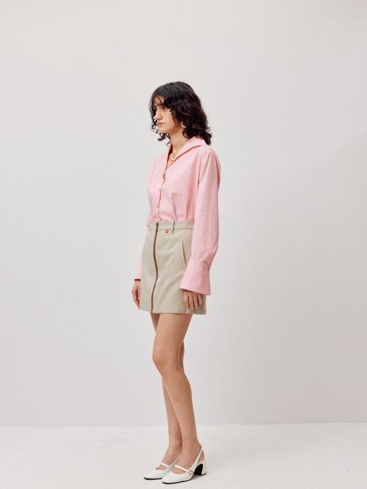 LIYIHAN云荷语丨25春撞色一片式拉链半裙休闲松紧半裙潮流 商品图3