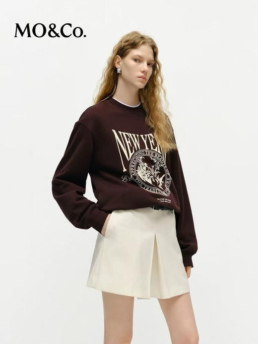 【2月14日  上午12:00 秒杀】情人节快乐 配色版型绝杀款 MO家 新年春款 复古美式 【喜上眉梢】植绒 毛圈卫衣 3色 商品图4