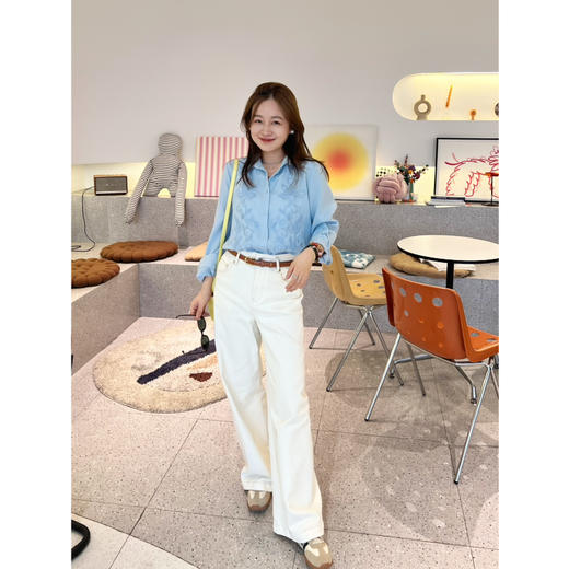 新年折扣 2502202   拉夫 白色牛仔 弹力休闲裤 商品图7