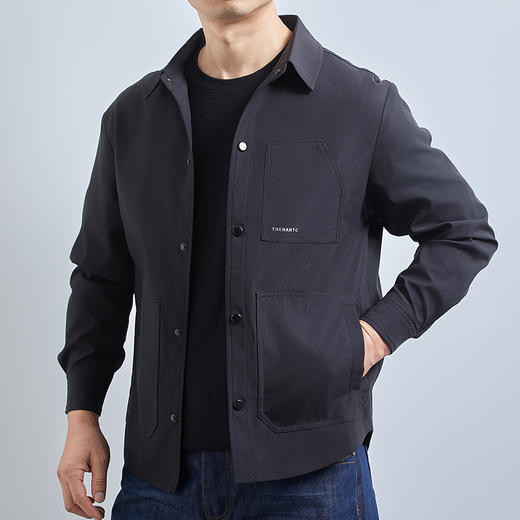 【新款DWD】大依优型大码商务夹克男士春秋季新款加肥加大码宽松长袖外套上衣 商品图8