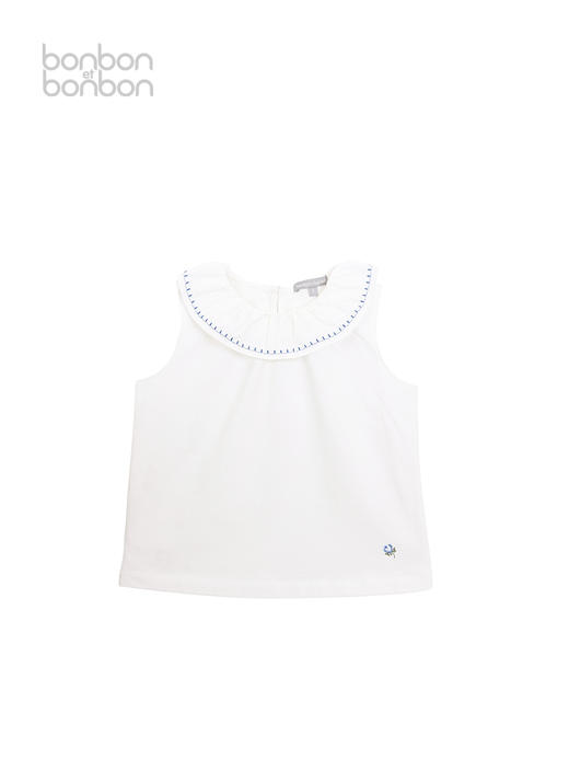 刺绣细节针织背心 商品图0