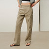 NUTH复古卡其色修身直筒工装裤女 卡其色 商品缩略图1