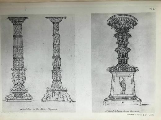 1921年 古代花瓶、三脚架、烛台等收藏集：来自各大博物馆和私人收藏的珍品 120余幅插图 漆布精装32开 商品图4