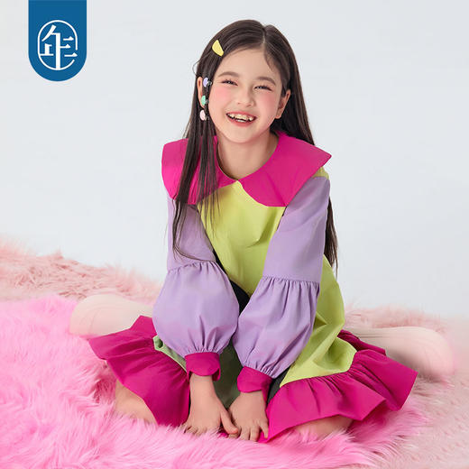 年衣童装女童连衣裙2025年春款女孩宝宝A字裙儿童翻领甜美公主裙子扑通扑通连衣裙 商品图0