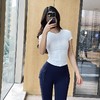 【3~5天发货】跃牌【美度空间】系列 NU青春裸感修身显瘦瑜伽短袖高级感收腰内搭运动T恤TX52015 商品缩略图3