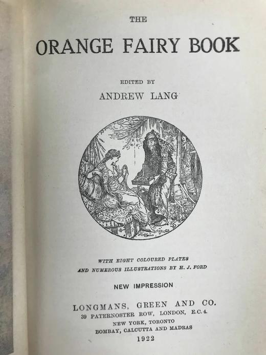1922年 安德鲁·朗格《橙色童话书》 8幅彩色与大量黑白插图 漆布精装32开 商品图3