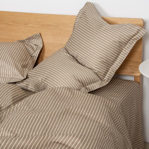 80S长绒棉贡缎四件套（咖色条纹） 商品图5