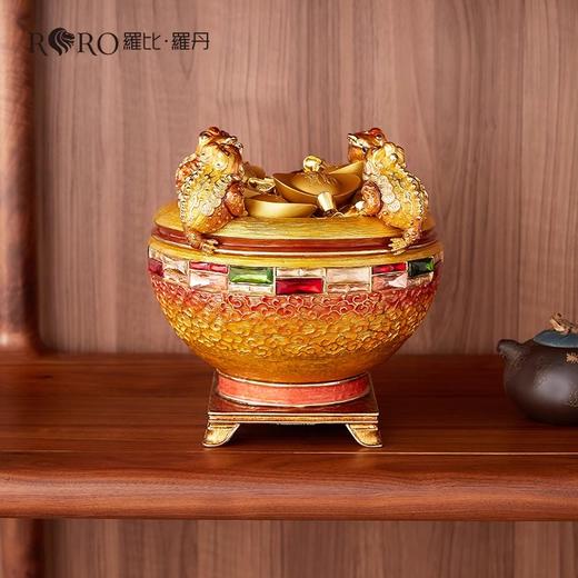 罗比罗丹聚宝盆客厅珐琅彩工艺摆件存钱罐店铺公司开业礼品摆件罗比罗丹摆件（聚宝盆）【不支持补差，非质量问题不退不换】S 商品图4