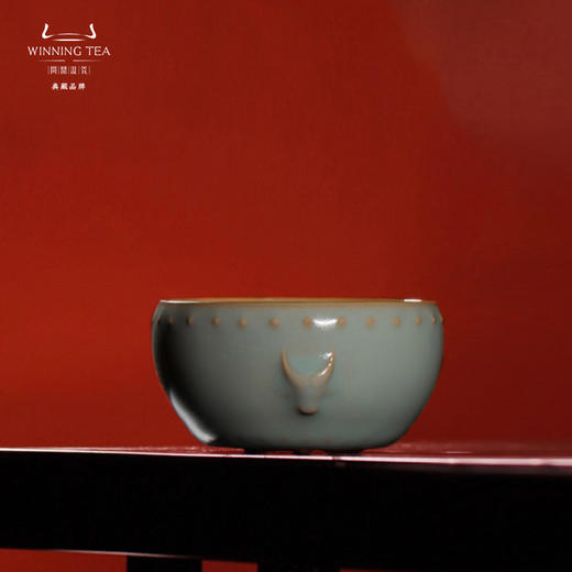 问鼎汝瓷天青牛首战鼓杯（缺货） 商品图0