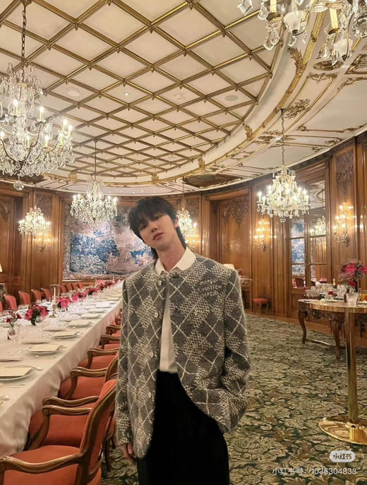 LOUIS VUITTON 格纹字母圆领外套 徐明浩同款 商品图6