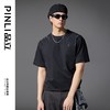 PINLI品立2025春夏新款男士圆领抓痕烫钻短袖T恤潮牌百搭半袖上衣BG252111010 商品缩略图2