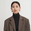 Oflye潮流饰品  欧美小众撞色金属圆球耳环女时尚个性气质耳钉冷淡风耳饰新款潮 商品缩略图2