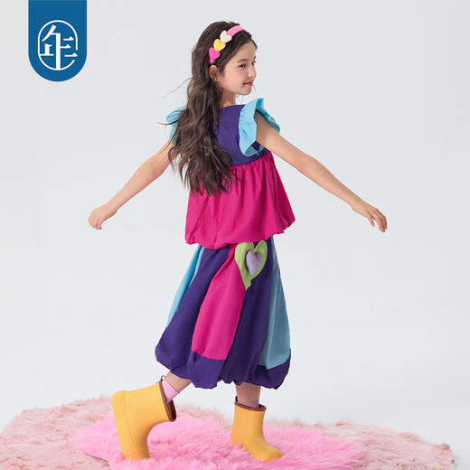 年衣童装女童连衣裙背心裙2025年春款女孩花苞裙儿童美上心巴无袖上衣 商品图4