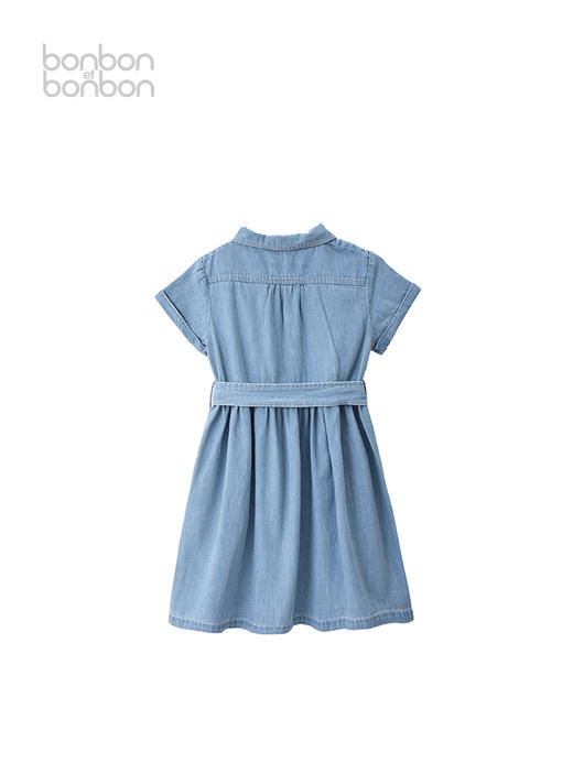 休闲短袖牛仔连衣裙 商品图2