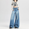 【莱赛尔面料】罗蒙春夏牛仔裤女士宽松舒适休头百搭阔腿裤女长裤子 商品缩略图2