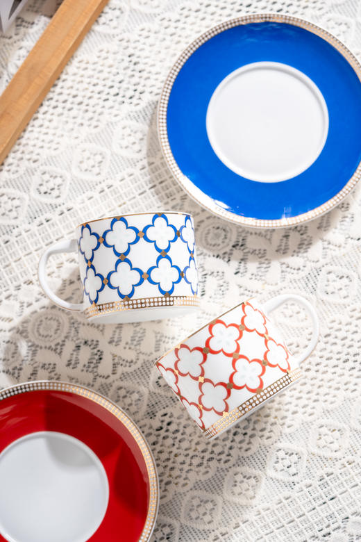 富玉 景德镇陶瓷欧式咖啡杯碟 璀璨咖啡杯碟 商品图2