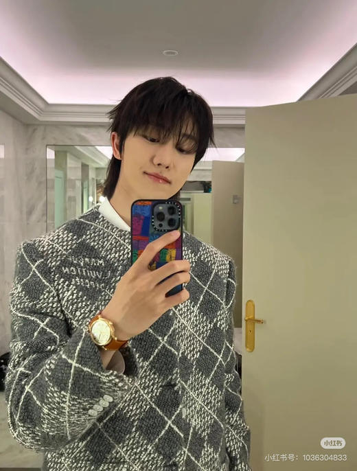 LOUIS VUITTON 格纹字母圆领外套 徐明浩同款 商品图10