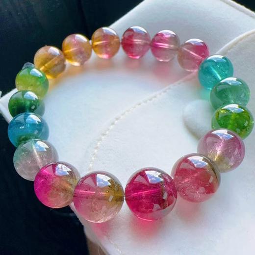 10mm-11mm单圈彩虹西瓜碧玺手串 商品图1