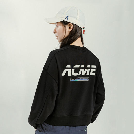 【十一降价福利】ACMEITEM 爱棵米 运动卫衣女圆领套头衫25春新款宽松休闲百搭上衣 GAG2310202A/GAG2310204A 商品图3