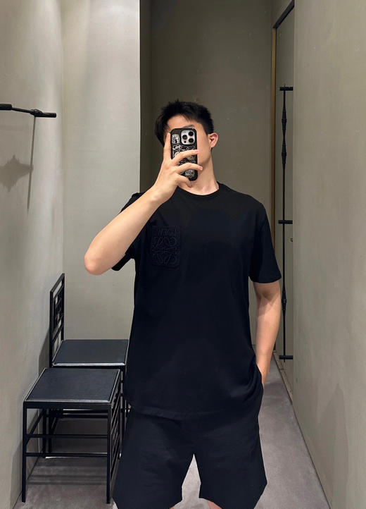 新品Loewe 基础口袋刺绣短袖T恤 商品图5