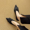 【预售5天】温柔气质法式尖头细跟性感高跟鞋春季一脚蹬浅口方扣单鞋女DB&M6168 商品缩略图3