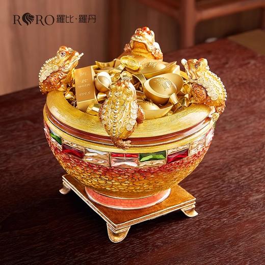 罗比罗丹聚宝盆客厅珐琅彩工艺摆件存钱罐店铺公司开业礼品摆件罗比罗丹摆件（聚宝盆）【不支持补差，非质量问题不退不换】S 商品图0