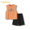 【限时秒杀】巴拉巴拉儿童短袖套装2025新款童装夏季男大童两件套速干透气无袖 商品缩略图4
