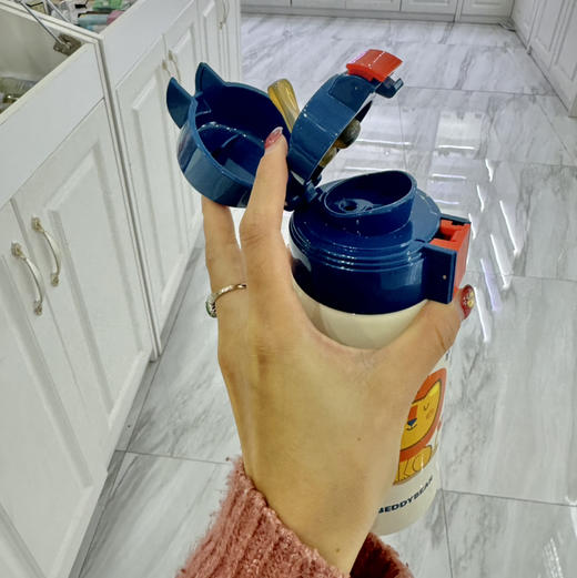 杯具熊保温杯儿童316不锈钢高颜值女杯子便携可爱小学生吸管水杯 商品图5