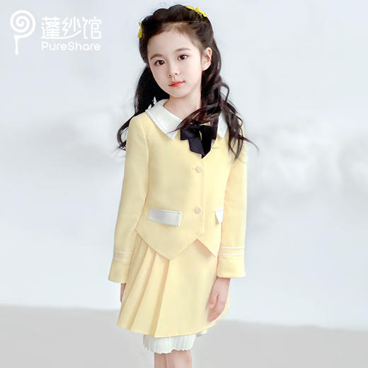PureShare 学院风柠檬起司外套 半裙 商品图1
