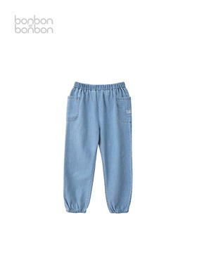 logo细节束脚长裤