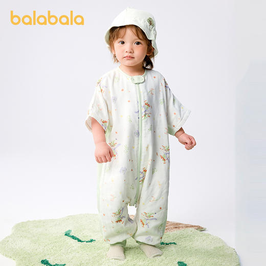 巴拉巴拉婴儿睡袋宝宝儿童睡衣新生儿柔软亲肤舒适印花满印可爱萌 商品图0