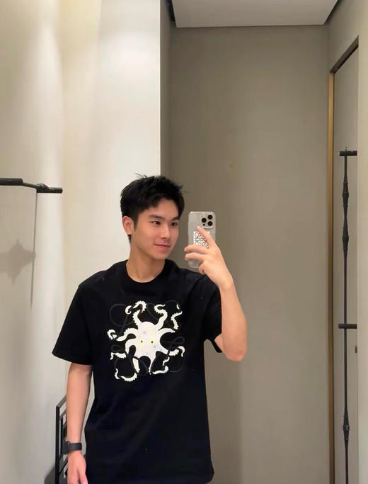 新品Loewe 2025ss 八爪鱼印花刺绣短袖T恤 商品图5