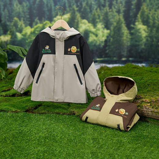 B.Duck小黄鸭童装男童春装户外连帽儿童上衣110-160 BF1611010 商品图1