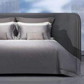 10楼罗卡芙/惠谊新中式100支全棉新疆长绒棉提花四件套 墨韵青枝  220* 240cm吊牌价5980元 活动价3980元