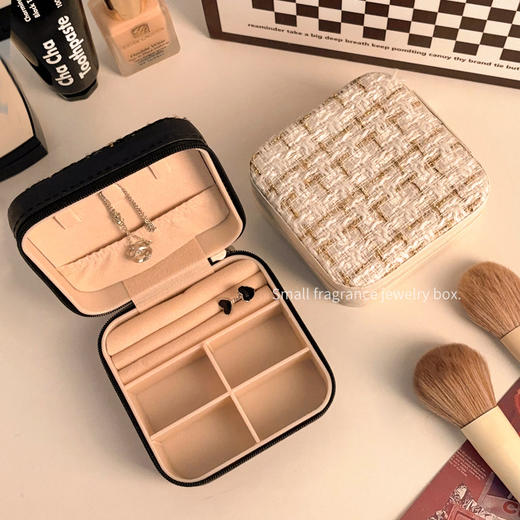 「精致又能装！便携设计」首饰收纳盒精致项链戒指耳钉防氧化饰品首饰盒新款便携式收纳整理 商品图3