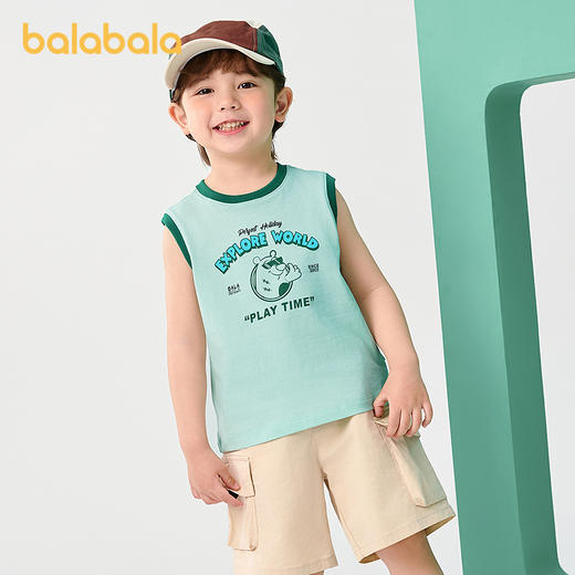 巴拉巴拉童装儿童背心马甲男童衣服宝宝上衣2025夏装新款吸湿速干 商品图2