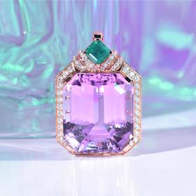 【紫色梦想】紫锂辉石镶钻坠CB12411070