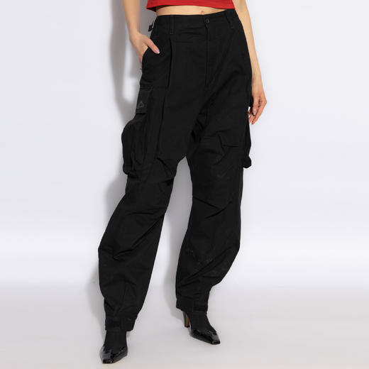 DSQUARED2 女士徽标贴花棉质休闲裤 黑色 S80KA0047 D35224 900 商品图1