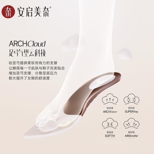 ARCHCONTACT安启美奈气垫云轻便复古真皮反绒德训鞋【52985】 商品图10