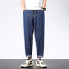 【DYG】大依优型大码男装大码男装松紧腰牛仔裤男宽松弹力运动牛仔裤男加肥加大码哈伦裤男 商品缩略图0